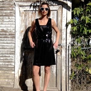 White House Black Market Black Sequin Dress